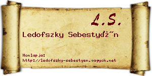 Ledofszky Sebestyén névjegykártya